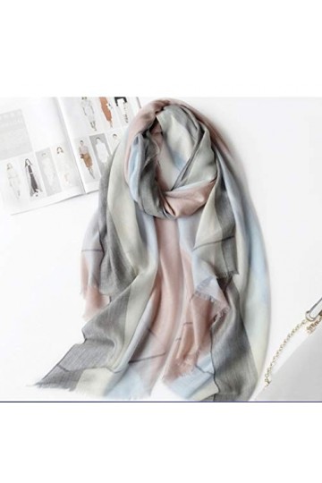 PUROXX Écharpe haut de gamme châle femmes sauvage européen et américain Plaid doux écharpe en cachemire femmes hiver couleur