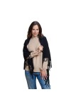 Cashmere Island | Châle à franges – Couvre-épaules élégant pour femme avec finition sans couture, sans couture – Fabriqué en 