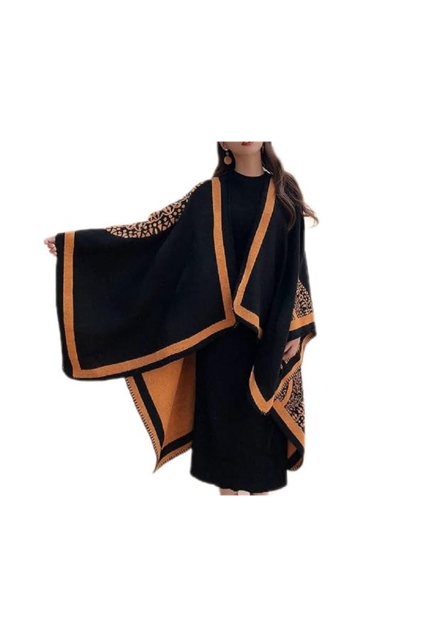 XENITE Femmes Imitation Cachemire Écharpe Dhiver Plus Chaud Capes Poncho Châle Dames Couverture Wrap Femelle Couleur: Jaune