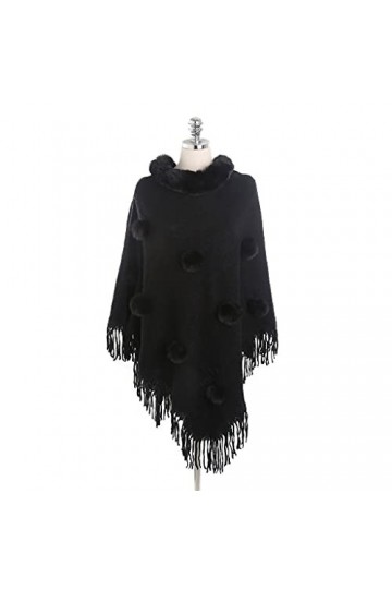 XENITE Châle imitation cachemire pour femme, châle à franges, manteau ample assorti avec tout, grande taille couleur : marro