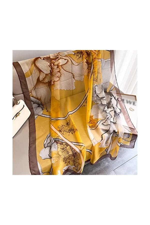 RajoNN Silk Serviette de Plage châle pour Femme Printemps et Automne Multifonctionnel Chaud pour mère Femme Color : A, Size 