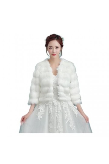 Châle en fausse fourrure, châle en fausse fourrure, gilet en fourrure blanche épaisse, cape chaude, grande taille, manteau de