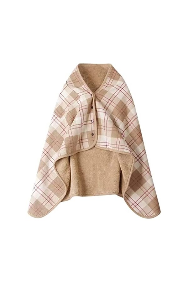 ROLTIN Couverture pour fauteuil roulant, châle à carreaux, écharpe multifonction, épaule chaude, maison, bureau, chambre à co