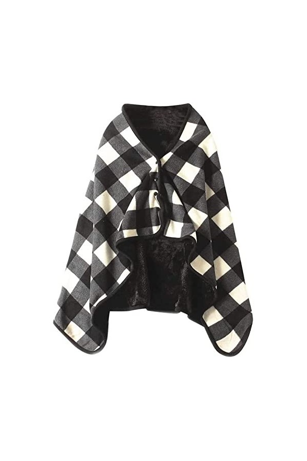 ROLTIN Couverture pour fauteuil roulant, châle à carreaux, écharpe multifonction, épaule chaude, maison, bureau, chambre à co