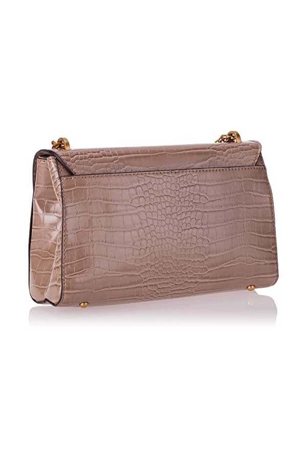 Guess Katey Croc Maimie Flap Shoulder Bag Light Rum