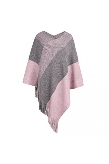 XENITE Cape de couleur châle poncho manteaux et capes pour femmes ponchos à tricoter couleur : A, taille : comme le montre l