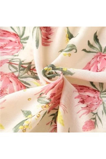 Écharpe dété pour femme - Châles et enveloppes à imprimé floral rétro - Foulards de plage Couleur : A, Taille : Taille uniq