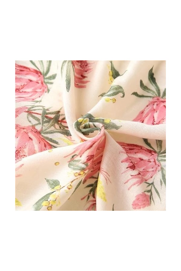 Écharpe dété pour femme - Châles et enveloppes à imprimé floral rétro - Foulards de plage Couleur : A, Taille : Taille uniq