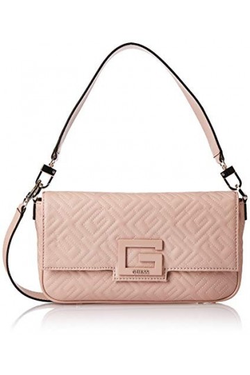 Guess - Sac à main femme à rabat avec bandoulière en simili cuir matelassé Brightside hwqg7580190 taille 15 cm