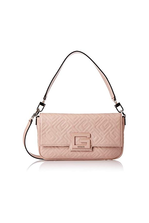 Guess - Sac à main femme à rabat avec bandoulière en simili cuir matelassé Brightside hwqg7580190 taille 15 cm