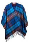 Femme Cape Châles Buchanan Blue Tartan Laine Dagneau Sur Commande