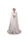 FOLOBE Cape pour Femme Winter Warm Party Cape Bolero Coat Long Long Faux Fur Shawl