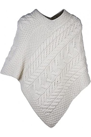 Walker and Hawkes - Poncho en Laine mérinos Trentham - Femme - Perle - Taille Unique