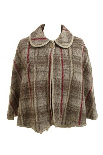 Val dArizes Laine des Pyrénées - Pelerine laine des Pyrénées écossais vison