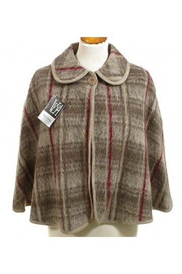 Val dArizes Laine des Pyrénées - Pelerine laine des Pyrénées écossais vison