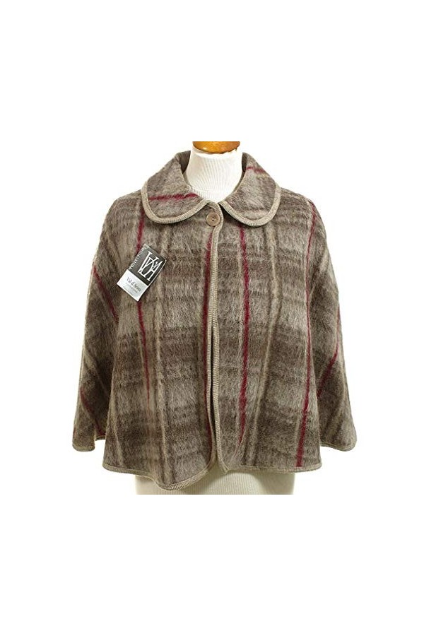 Val dArizes Laine des Pyrénées - Pelerine laine des Pyrénées écossais vison