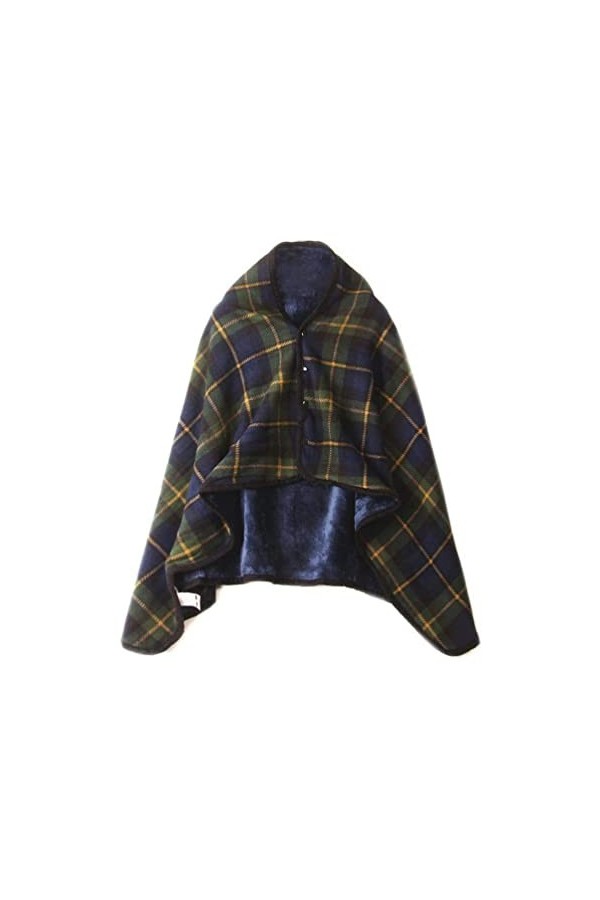 ROLTIN Couverture pour fauteuil roulant, châle à carreaux tartan, écharpe multifonction, épaule chaude, maison, bureau, chamb