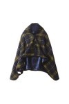 ROLTIN Couverture pour fauteuil roulant, châle à carreaux tartan, écharpe multifonction, épaule chaude, maison, bureau, chamb