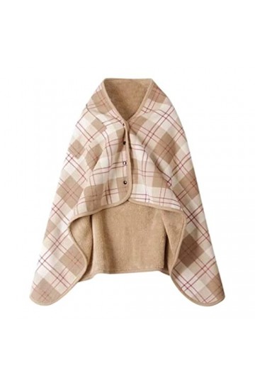 ROLTIN Couverture pour fauteuil roulant, châle à carreaux tartan, écharpe multifonction, épaule chaude, maison, bureau, chamb