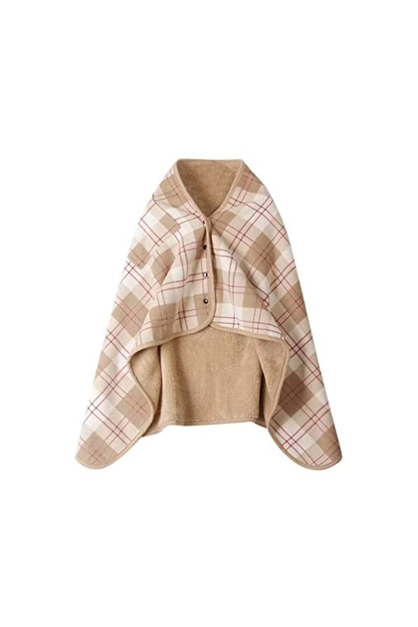 ROLTIN Couverture pour fauteuil roulant, châle à carreaux tartan, écharpe multifonction, épaule chaude, maison, bureau, chamb