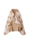 ROLTIN Couverture pour fauteuil roulant, châle à carreaux tartan, écharpe multifonction, épaule chaude, maison, bureau, chamb