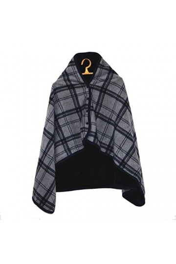 ROLTIN Couverture pour fauteuil roulant, châle à carreaux tartan, écharpe multifonction, épaule chaude, maison, bureau, chamb