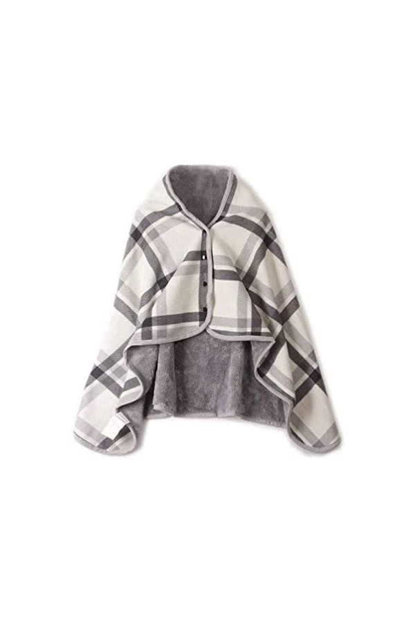 ROLTIN Couverture pour fauteuil roulant, châle à carreaux tartan, écharpe multifonction, épaule chaude, maison, bureau, chamb