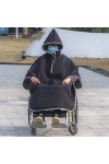 GagalU Couverture Chaude dhiver pour Fauteuil Roulant, Cape Coupe-Vent pour Fauteuil Roulant, Poncho avec Capuche, Couvertur