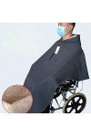 GagalU Cape pour Fauteuil Roulant, Couverture Chaude et épaisse Coupe-Vent pour Fauteuil Roulant, Cape pour Fauteuil Roulant 