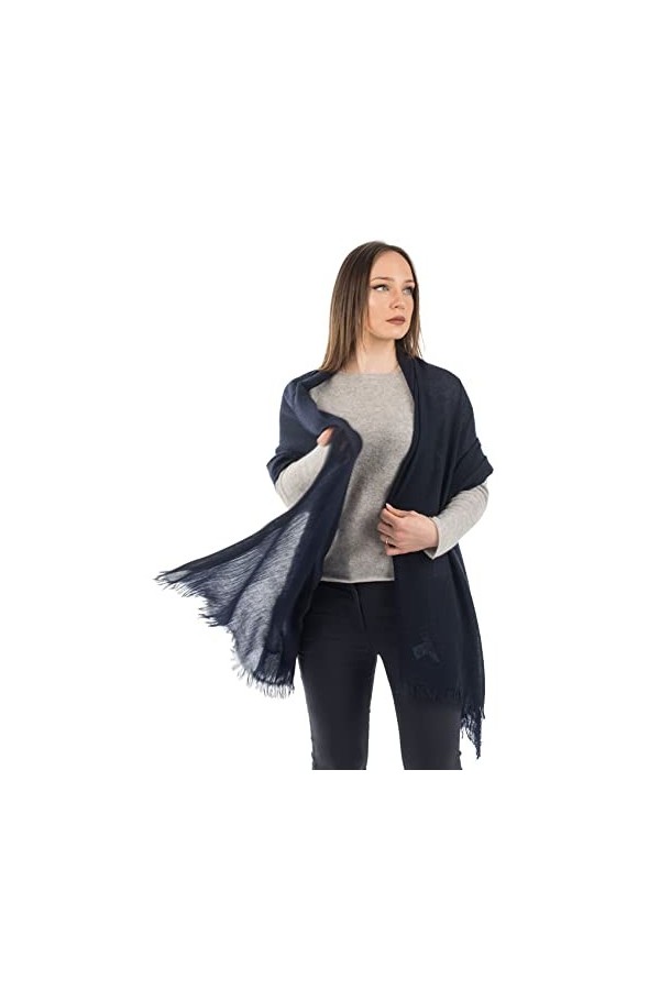 DALLE PIANE CASHMERE - Pashmina 100% cachemire - Made in Italy - Femme, Couleur: Vison, Taille unique