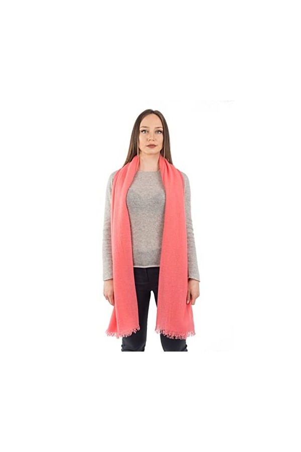 DALLE PIANE CASHMERE - Pashmina 100% cachemire - Made in Italy - Femme, Couleur: Vison, Taille unique
