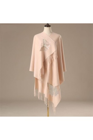 MaTeka Écharpe dautomne et dhiver for femme, châle en laine brodé, écharpe chaude à envoyer à des parents et amis