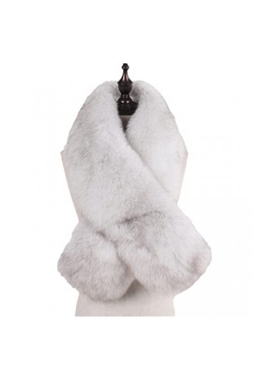 KMMBBTY Hiver Dame Fourrure Écharpe Châle Chaud Foulards De Fourrure Doux Femmes Froid Hiver Fourrure Wrap Doux Châle Épais N