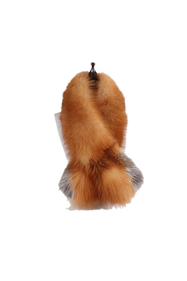 KMMBBTY Hiver Dame Fourrure Écharpe Châle Chaud Foulards De Fourrure Doux Femmes Froid Hiver Fourrure Wrap Doux Châle Épais N