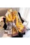 Foulard en Soie châle pour Femme Serviette de Plage Printemps et Automne écharpe Chaude multifonctionnelle pour mère Couleur