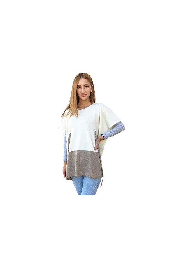 Poncho Cape en Tricot Châle Veste Femme Cachemire
