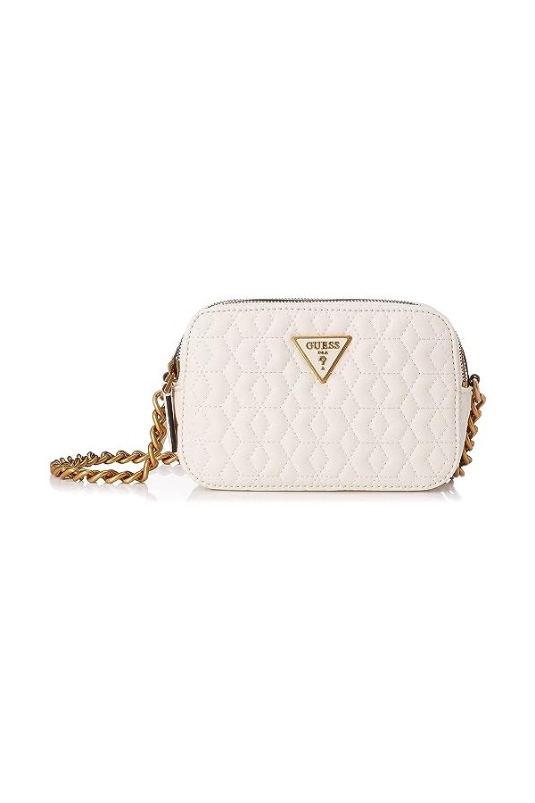 Guess Noelle Crossbody Caméra, Sac bandoulière Femme, Tons Ivoire, Taille Unique
