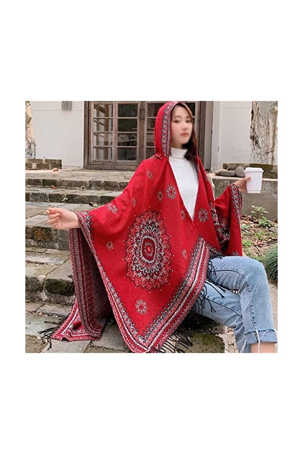 Femmes à Capuche châle écharpe séance Photo Chaud châle Tricot Cape Veste écharpe Veste Femmes