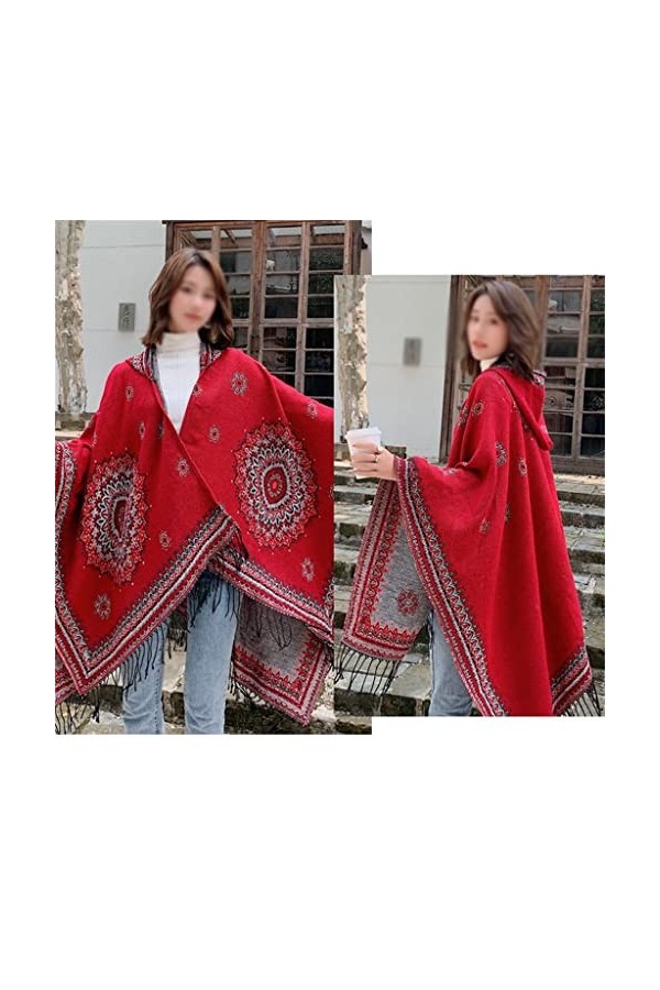 Femmes à Capuche châle écharpe séance Photo Chaud châle Tricot Cape Veste écharpe Veste Femmes