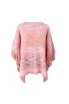 KAHXI Femmes tricoté Poncho Pull Femmes Cape châle enveloppes Pull Printemps Automne surdimensionné Capes Tricots Color : B,