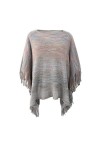 KAHXI Femmes tricoté Poncho Pull Femmes Cape châle enveloppes Pull Printemps Automne surdimensionné Capes Tricots Color : B,