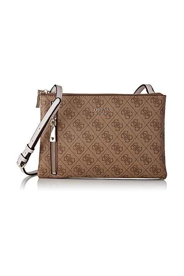 Guess, NAYA DOUBLE ZIP CROSSBODY Femme, L, Taille unique