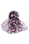 Samnuerly Nouveau printemps été écharpe femmes mode feuilles coupées fleurs foulards plage de dame élégante crique dhiver po