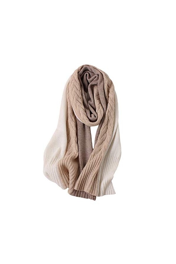 GALSOR Femmes Châle Automne et Hiver Épaississement écharpe Avslappnad chaud écharpe Tide Color : marron, Size : 40x190cm 