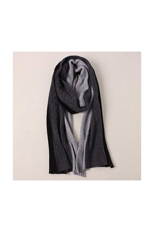 GALSOR Femmes Châle Automne et Hiver Épaississement écharpe Avslappnad chaud écharpe Tide Color : marron, Size : 40x190cm 