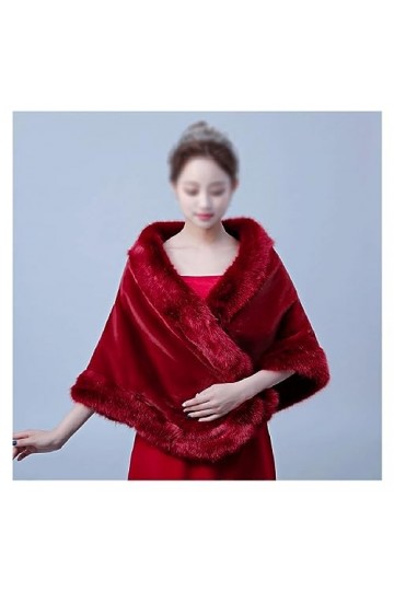 MJWDP Châle de mariée dhiver Robe de mariée dhiver épaissie Mariage à Manches Longues vêtements dextérieur for Femmes