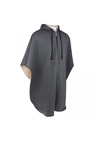 TEMKIN Cape de Couverture pour Fauteuil Roulant, châle, Sweat à Capuche, Poncho, vêtements épais en Velours, Cape pour Fauteu
