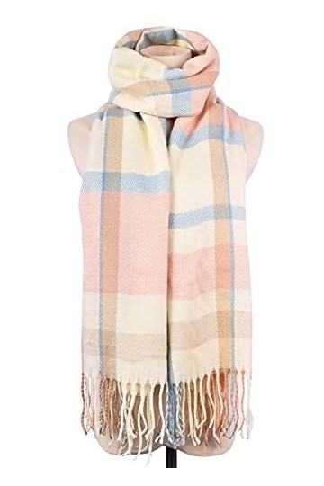 heekpek Grande Taille Femme Homme Echarpe Hiver Chaud en Cachemire Imitation Carreaux Doux écharpe épais Pull Châle Mode écha