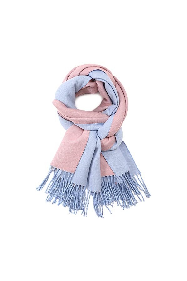 SPFASZEIV Foulards Automne Hiver Écharpe Cachemire Imitation Multicolore longue châle