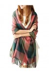Tuopuda Hiver Echarpe Femme Plaid Longue écharpe Chaude Grande Châles Doux Foulards Glands Elégant Wrap Châles Etoles Écharpe
